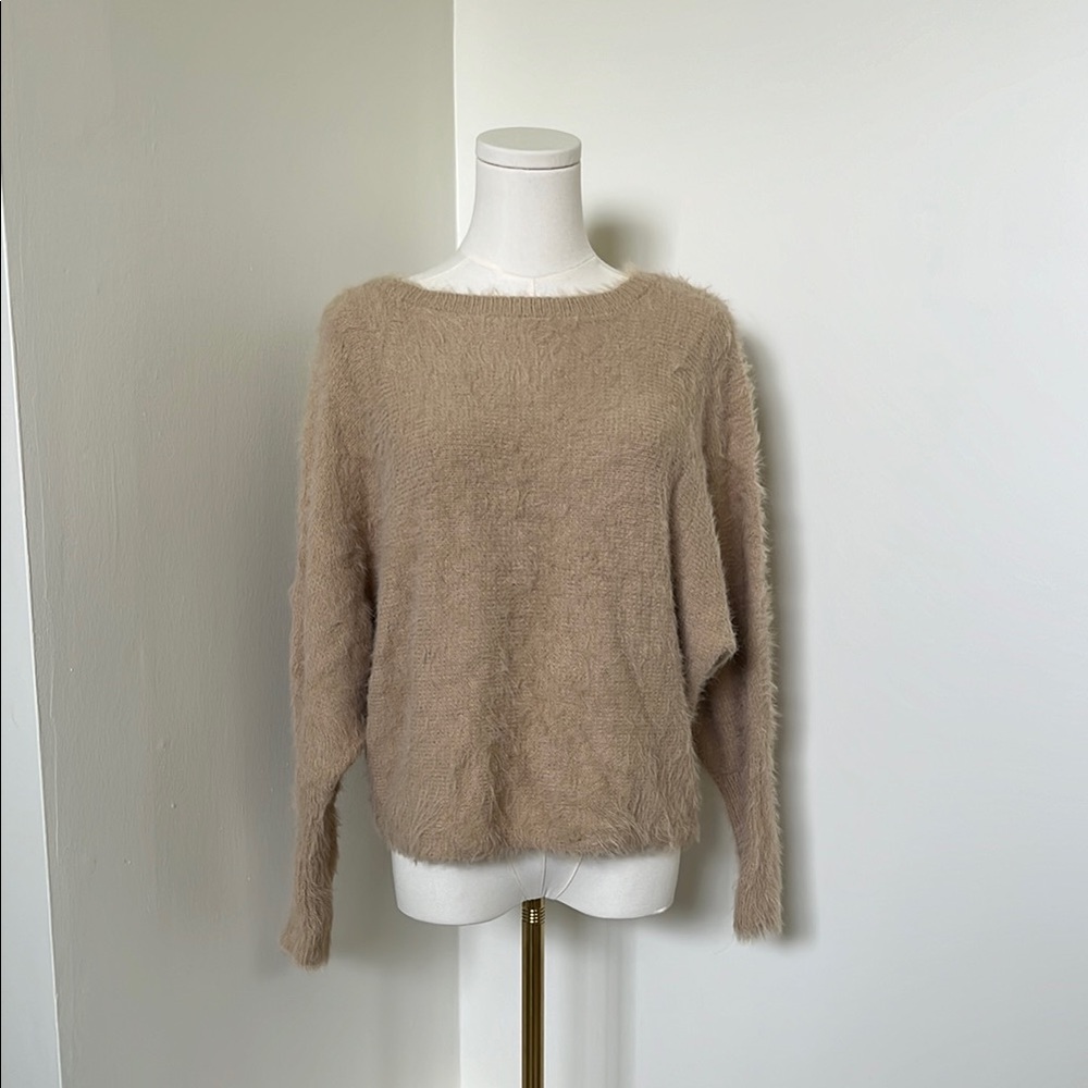 NWOT Fuzzy Tan Women’s Sweater